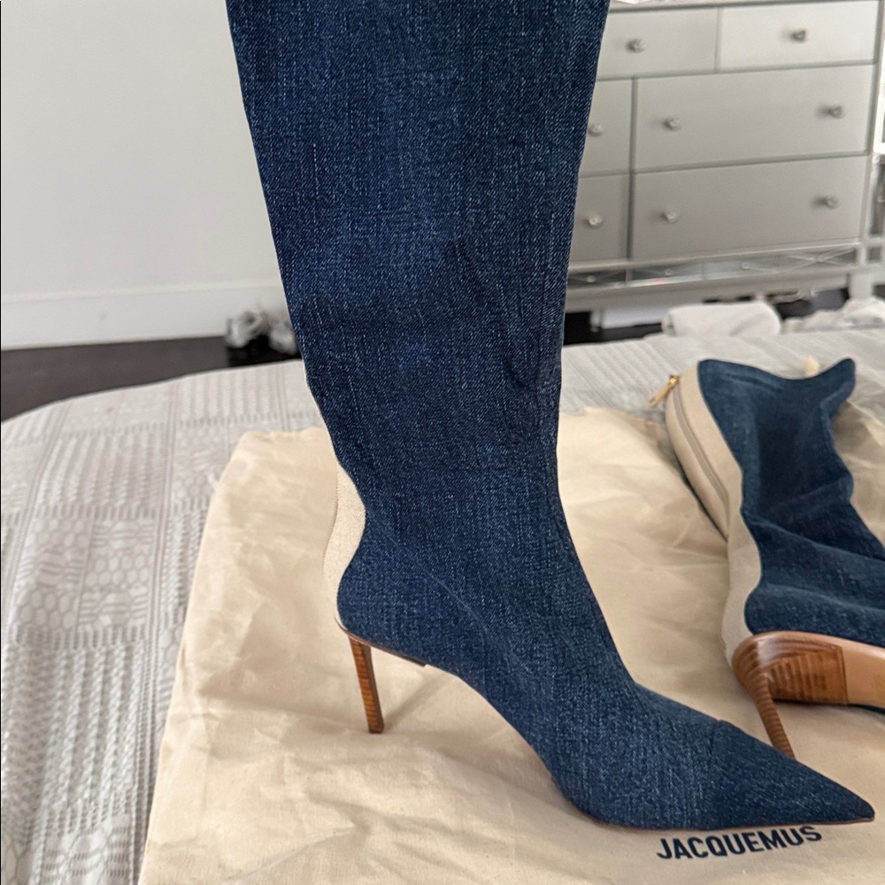 Never Worn Jacquemus Denim Boots - Picture 4 of 9